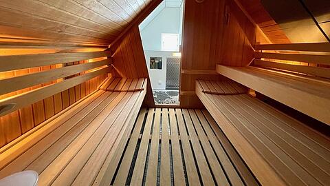 Die Sauna als "Triebwerk" des Raumschiffes.