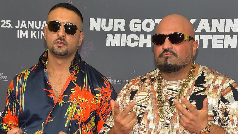 SSIO (l.) und Xatar bei einer Premierenfeier 2018.