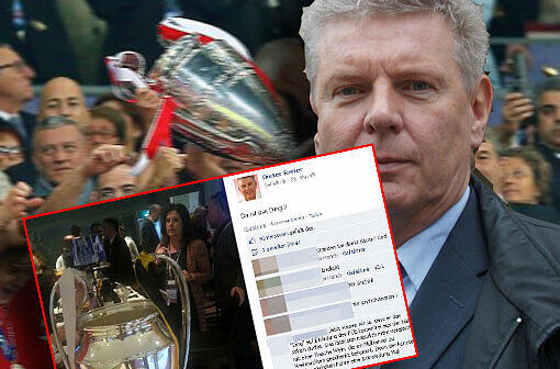 Auf Facebook postet Dieter Reiter am 25. und 26. Mai Fotos aus London: "Da ist das Ding!!!", schreibt der OB-Kandidat unter ein Pokal-Bild. Jetzt steht er wegen der Fahrt zum Champions-League Finale in der Kritik. Der FC Bayern hat den OB-Kandidaten eingeladen.