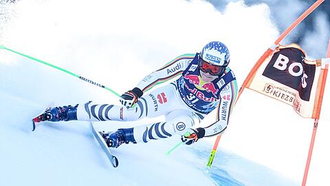 Thomas Dreßen im Januar 2024 bei seinem letzten Lauf auf der Streif von Kitzbühel.