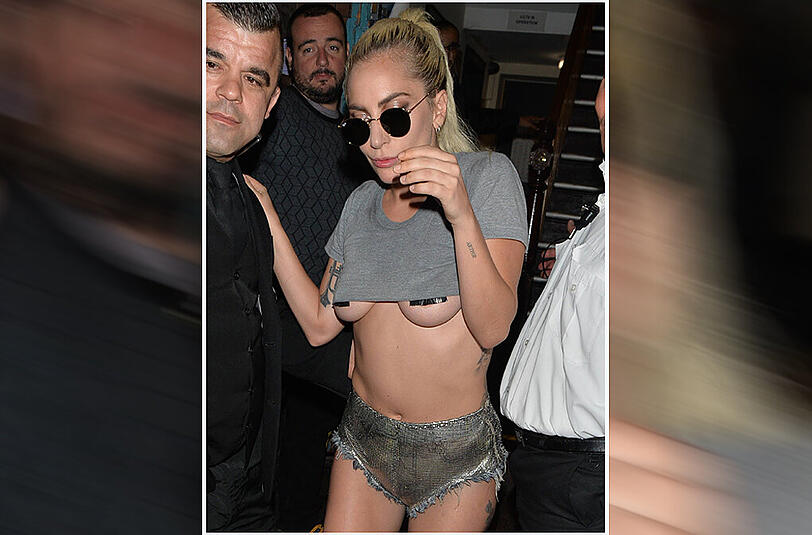 Ganz schön gaga: So freizügig zeigte sich die Sängerin in London.