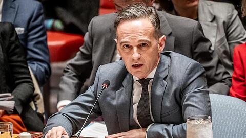 Aussenminister Heiko Maas (SPD) äußert sich bei der Sitzung des UN-Sicherheitsrats zur humanitären Situation in Syrien.