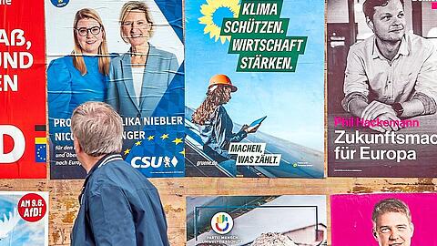 Am Sonntag haben die Münchnerinnen und Münchner die Qual der Wahl: Dann müssen sie ihre Stimme für das neue Europaparlament abgeben.  Imago