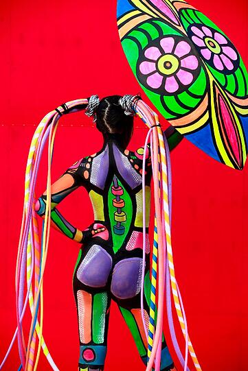 Schrille Outfits, nackte Haut. Das Internationale Bodypainting Festival in Daegu, Süd-Korea. Hier sind die schönsten Fotos.