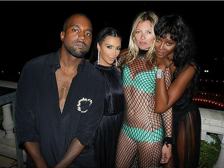 Kanye West, Kim Kardashian, Kate Moss und Naomi Campell auf der Geburtstagsparty von Givenchy-Designer Riccardo Tisci