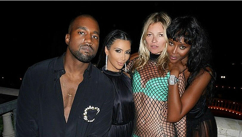 Kanye West, Kim Kardashian, Kate Moss und Naomi Campell auf der Geburtstagsparty von Givenchy-Designer Riccardo Tisci Kanye West, Kim Kardashian, Kate Moss und Naomi Campell auf der Geburtstagsparty von Givenchy-Designer Riccardo Tisci