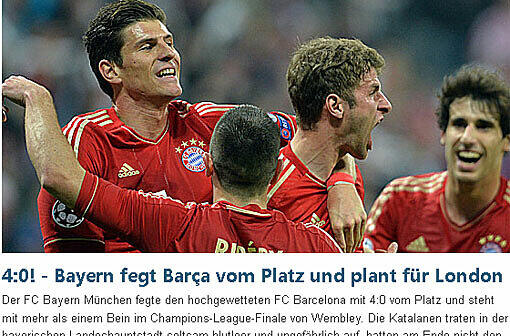 "Bayern plant schon für London", schreibt kicker.de