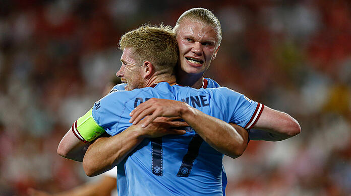 Zwei der absoluten Schlüsselspieler bei Manchester City: Erling Haaland und Kevin de Bruyne