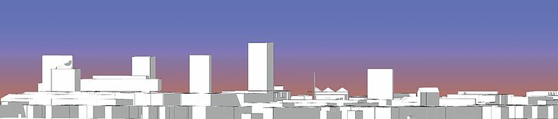 Die Skyline noch einmal im Panorama.