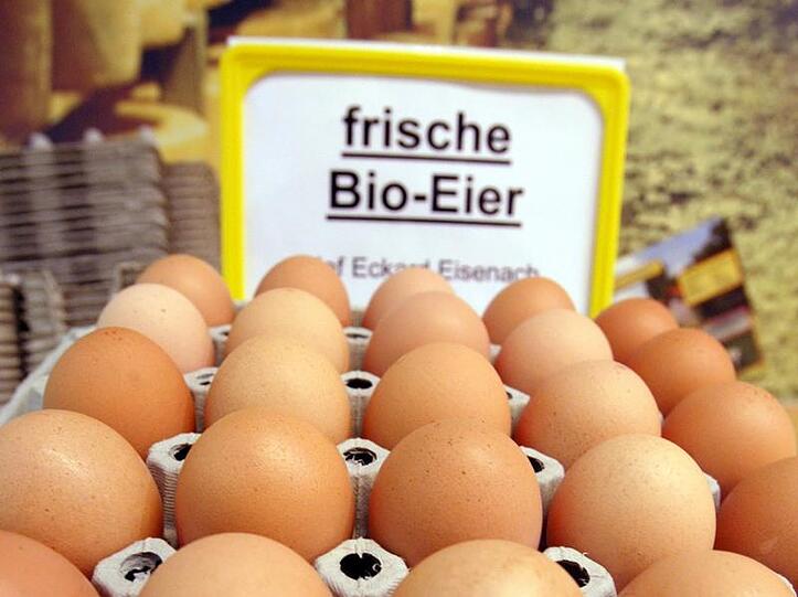 In mehreren Läden sind Bio-Eier bereits ausverkauft.