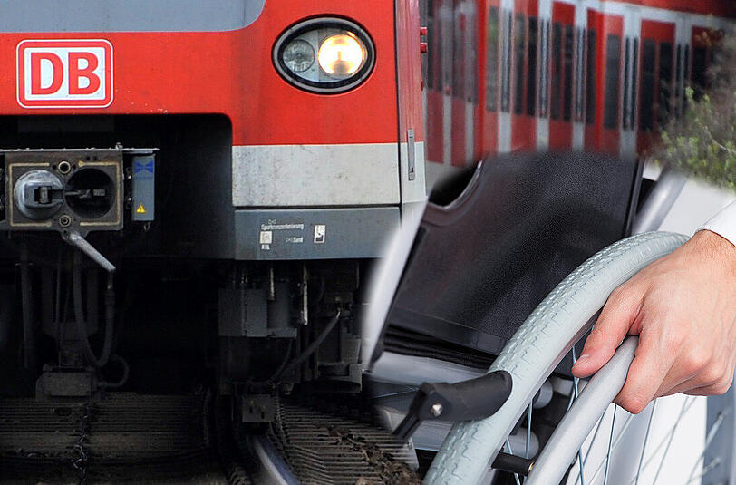 Der Rollstuhlfahrer fiel durch einen Fahrfehler ins Gleis. Die S-Bahn konnte gerade noch rechtzeitig bremsen.