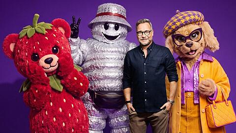 Erdbär, Bubble und Emily Wau werden bei Matthias Opdenhövel um den "Masked Singer"-Pokal singen. Erdbär, Bubble und Emily Wau werden bei Matthias Opdenhövel um den "Masked Singer"-Pokal singen.