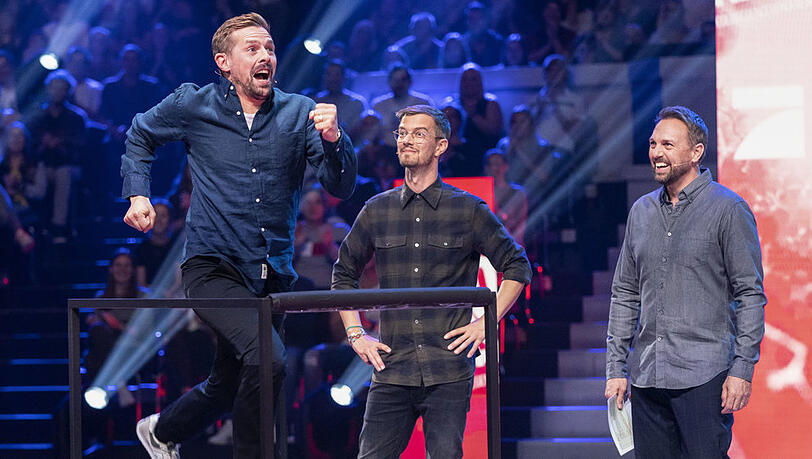 "Joko & Klaas gegen ProSieben": Klaas Heufer-Umlauf, Joko Winterscheidt, Steven Gätjen "Joko & Klaas gegen ProSieben": Klaas Heufer-Umlauf, Joko Winterscheidt, Steven Gätjen