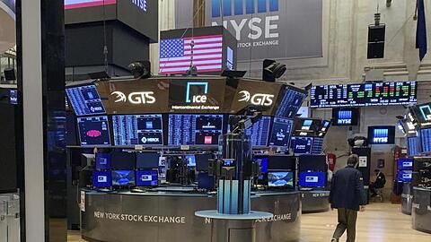 Das teilweise wiedereröffnete Parkett der New Yorker Börse.