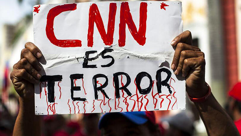 Demonstration in Caracas: "CNN ist Terror."