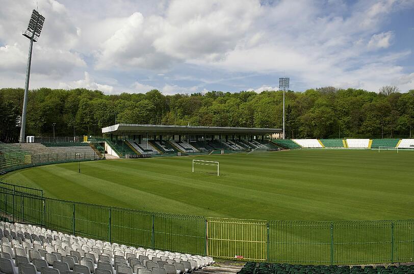 Im alten Stadion Lechiag Dansk wird die deutsche Nationalelf die nächste Zeit ihre Trainings absolvieren. Von ihrem Hotel aus können sie dort einfach hinradeln.