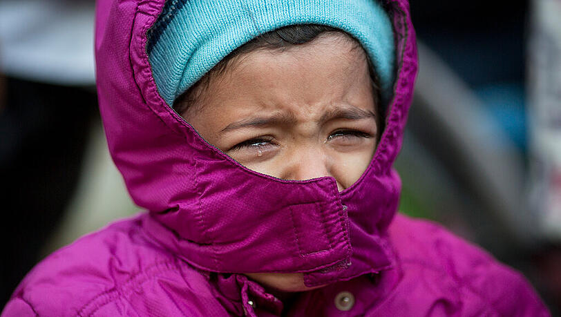 Humanitäre Katastrophe: Viele Flüchtlinge müssten in der Kälte ausharren. Humanitäre Katastrophe: Viele Flüchtlinge müssten in der Kälte ausharren.