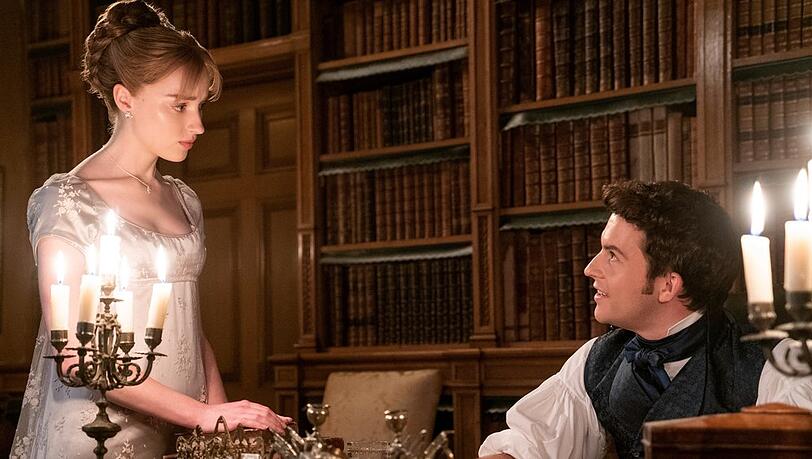 Daphne (Phoebe Dynevor) und ihr Bruder Anthony Bridgerton (Jonathan Bailey).