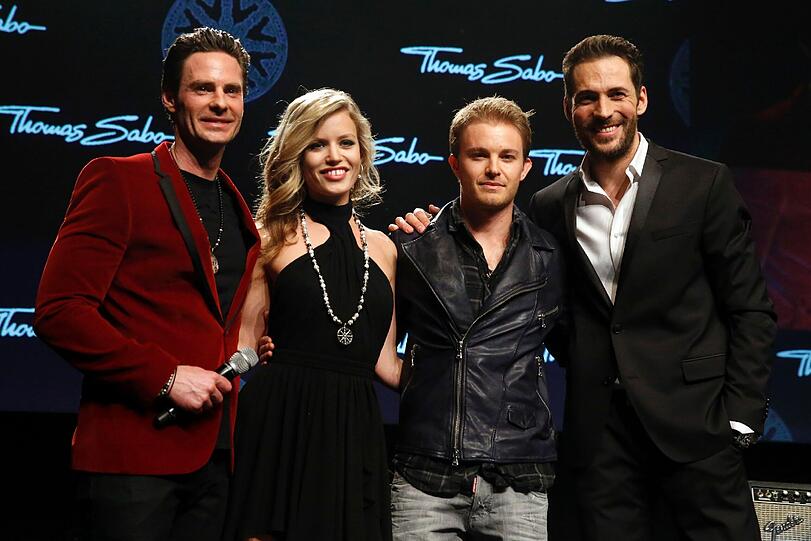 John Schluter, Alexander Mazza, Georgia May Jagger, Nico Rosberg