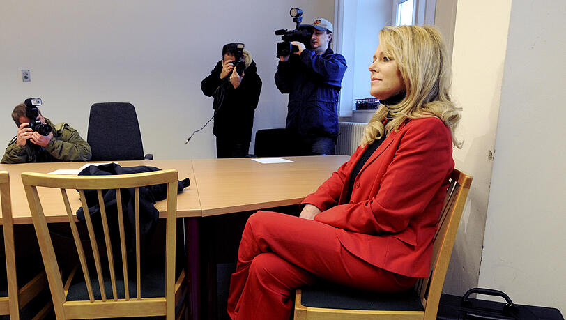 Die ehemalige "Tagesschau"-Sprecherin Eva Herman im Sitzungssaal des Landesarbeitsgerichts in Hamburg (Archivbild aus 2009).