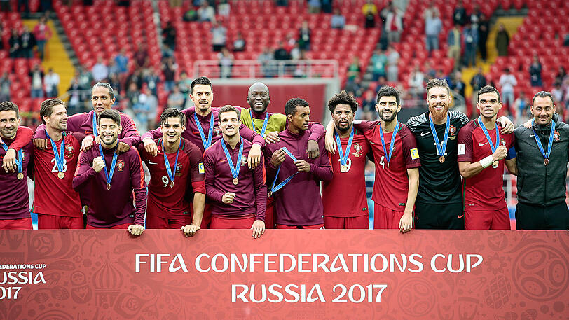 Platz drei beim Confed Cup: Portugals Nationalmannschaft.