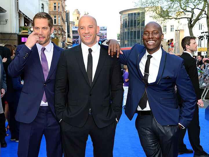 Paul Walker, Vin Diesel und Tyrese Gibson (von links) bei der Premiere von "Fast & Furious 6"