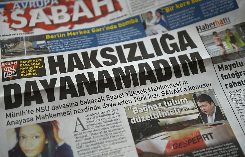 Ein Exemplar der tuerkischen Zeitung "Sabah