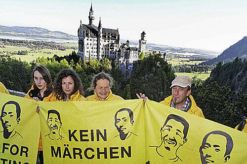 Prostest in Neuschwanstein