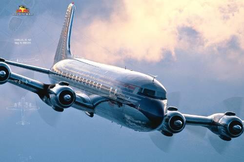 Die DC6B der "Flying Bulls", der privaten Staffel von Red Bull-Chef Dietrich Mateschitz.