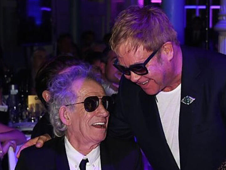 Beste Freunde? Elton John und Keith Richards scheinen sich nun prächtig zu verstehen