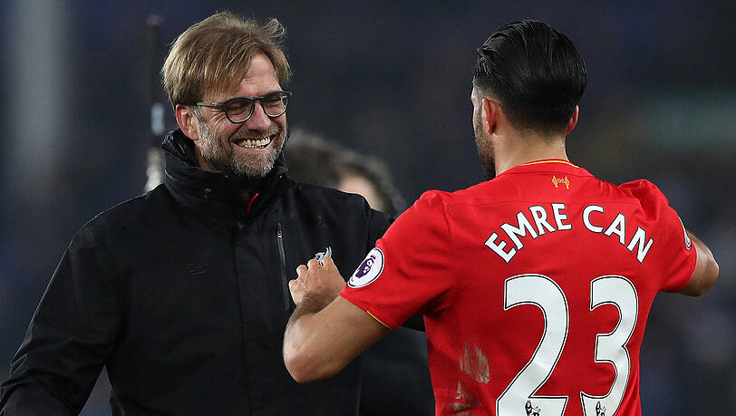 Emre Can und Jürgen Klopp: Jubeln sie auch noch künftig zusammen beim FC Liverpool Emre Can und Jürgen Klopp: Jubeln sie auch noch künftig zusammen beim FC Liverpool