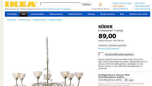 Das Topmodell: Der SÖDER-Kronleuchter, 7-armig, für 89,00 Euro Das Topmodell: Der SÖDER-Kronleuchter, 7-armig, für 89,00 Euro