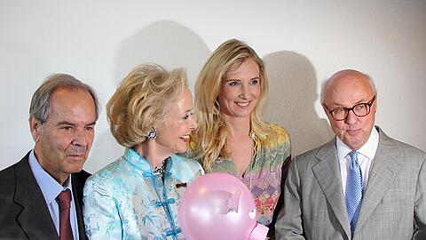 Prof. Dieter Stolte (ZDF-Intendant a.D.), Isa Gräfin von Hardenberg, Designerin Jette Joop und Hans-Erich Bilges