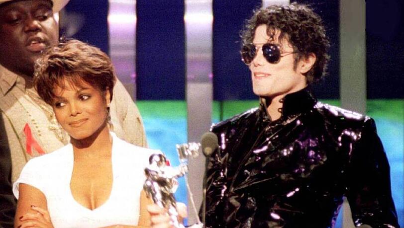 Janet und Michael Jackson bei den MTV Music Awards 1995 Janet und Michael Jackson bei den MTV Music Awards 1995