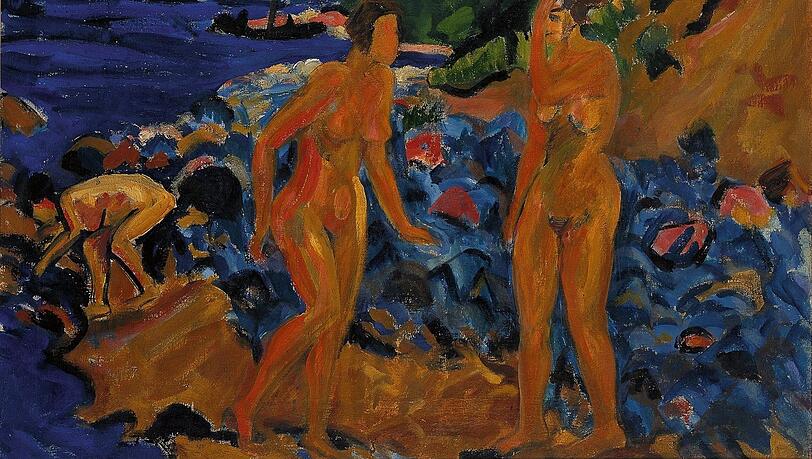 Die "Figuren am Strand" hat Erich Heckel im Jahr 1912 gemalt.