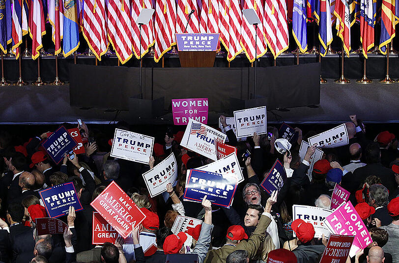 Trumps Anhänger feiern, als sei die Wahl schon gewonnen.