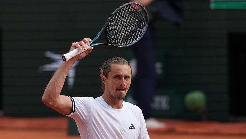 Alexander Zverev reagiert auf seinen Achtelfinalsieg. Alexander Zverev reagiert auf seinen Achtelfinalsieg.