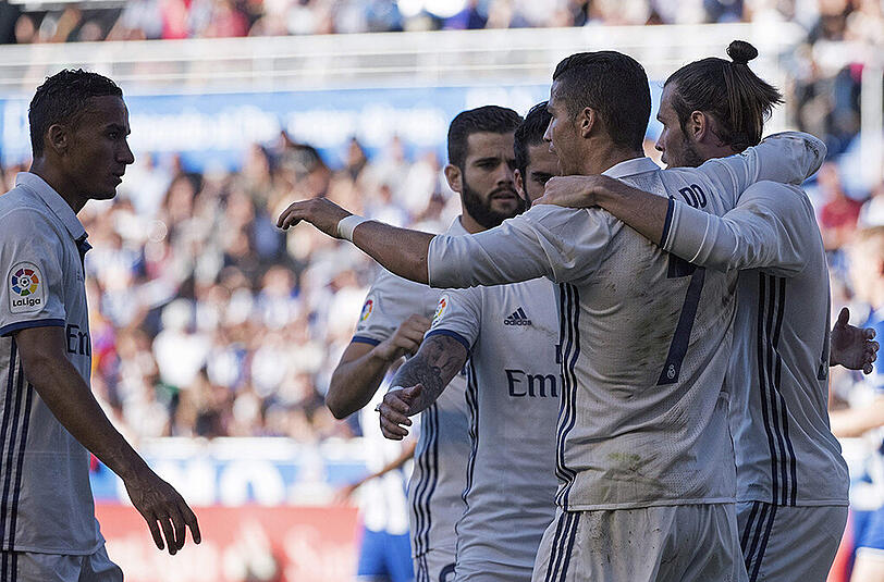 Platz 4: Real Madrid. Durchschnittliches Jahresgehalt eines Spielers: 5,86 Millionen Euro. Tabellenplatz in der spanischen Primera Division: 1.