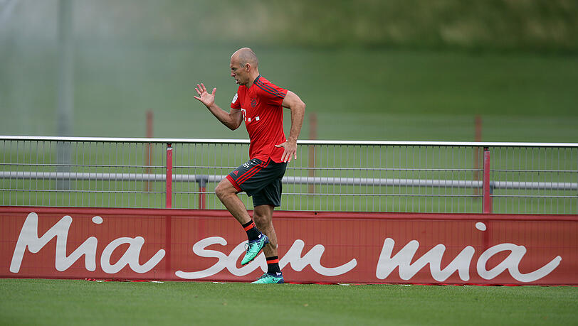 Trainiert unermüdlich für die neue Saison: Arjen Robben Trainiert unermüdlich für die neue Saison: Arjen Robben