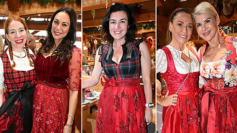 Prominente Frauen setzen sich für den guten Zweck ein und feiern auf der "Ladies Red Wiesn"...
