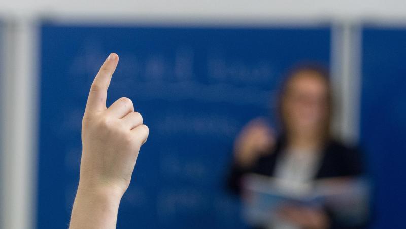 Ein Schüler an einem Gymnasium meldet sich im Unterricht. Foto: Armin Weigel/Archiv Ein Schüler an einem Gymnasium meldet sich im Unterricht. Foto: Armin Weigel/Archiv