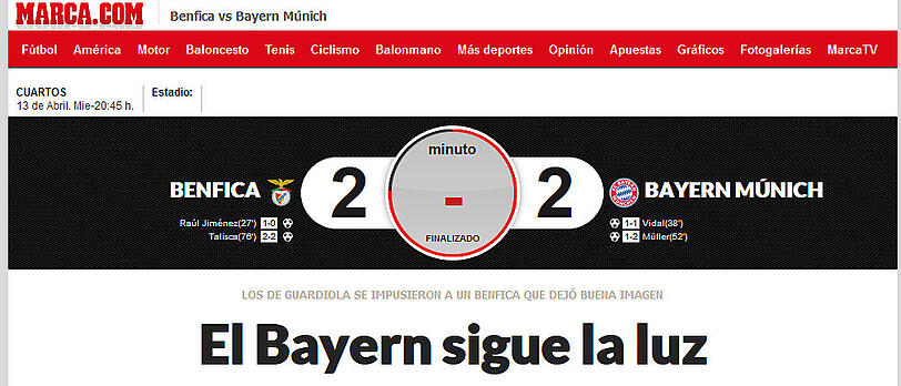 marca.com (Spanien): "Bayern folgt dem Licht"