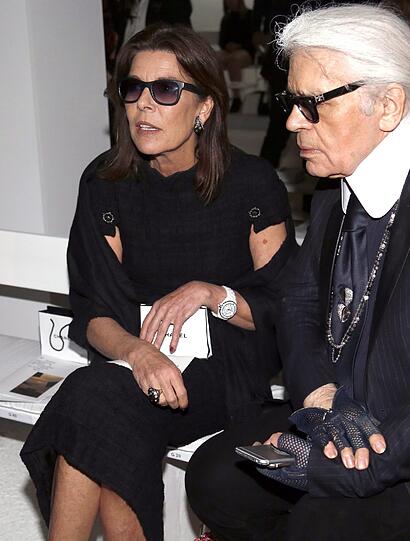 Caroline von Hannover und Chanel-Designer Karl Lagerfeld