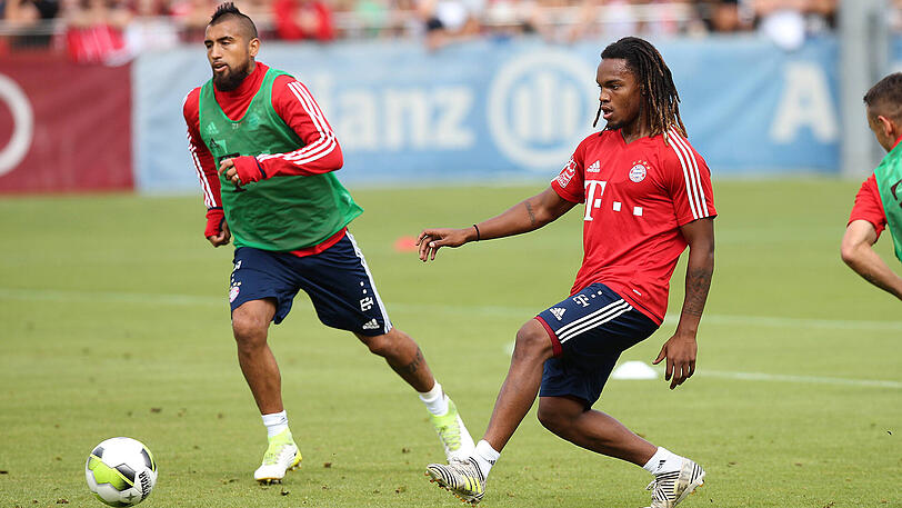 Renato Sanches (rechts) und Arturo Vidal.