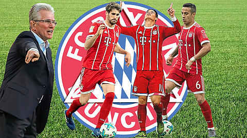 Spanisch-kolumbianisches Mittelfeld-Trio beim FC Bayern: Javi Martínez, James Rodríguez und Thiago (v.l.).