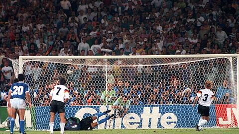 Andreas Brehme erzielte das entscheidende Tor im WM-Finale 1990 gegen Argentinien per Elfmeter.