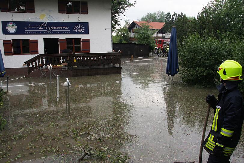 Unwetter in Rosenheim.
