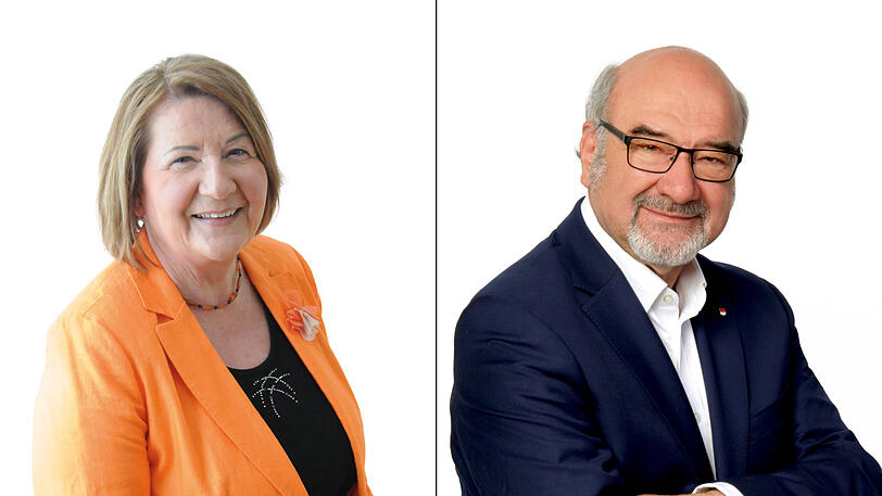 Die Beauftragten der Freien Wähler: Eva Gottstein (Ehrenamt) und Peter Bauer (Patienten und Pflege).