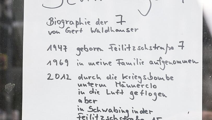 Dieser Aushang sorgte für Spekulationen in Schwabing. Dieser Aushang sorgte für Spekulationen in Schwabing.