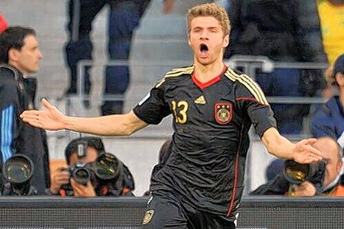 Thomas Müller: Torjubel bei der WM in Südafrika